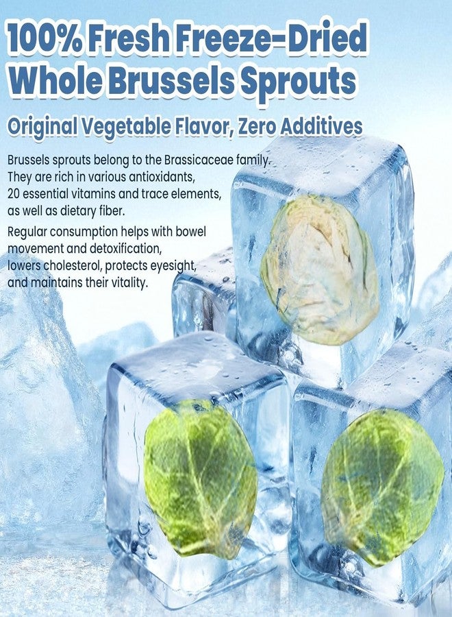 Tyotrbs Freeze Dried Brussels Sprouts Rabbit and Hamster Chew Treats Resealable Jar for Hamsters Bunny Guinea Pigs Groundhogs Natural Fiber Vitamin Snacks Hamsters, Chinchillas (L/ 4.24oz) - Image 2